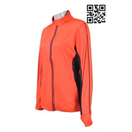 Z297 Made moisture wicking jacket  Finger hole sports jacket  ZIP UP Fluorescent orange  Coat manufacturer  Y2K fashion Z297 Made moisture wicking jacket  Finger hole sports jacket  ZIP UP Fluorescent orange  Coat manufacturer  Y2K fashion